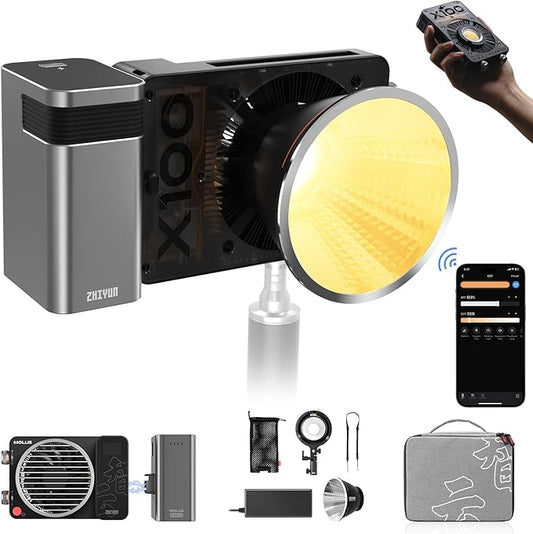 ZHIYUN MOLUS X100 Bi-color Combo 100W Video Light V2 Upgraded Version by ZHIYUN