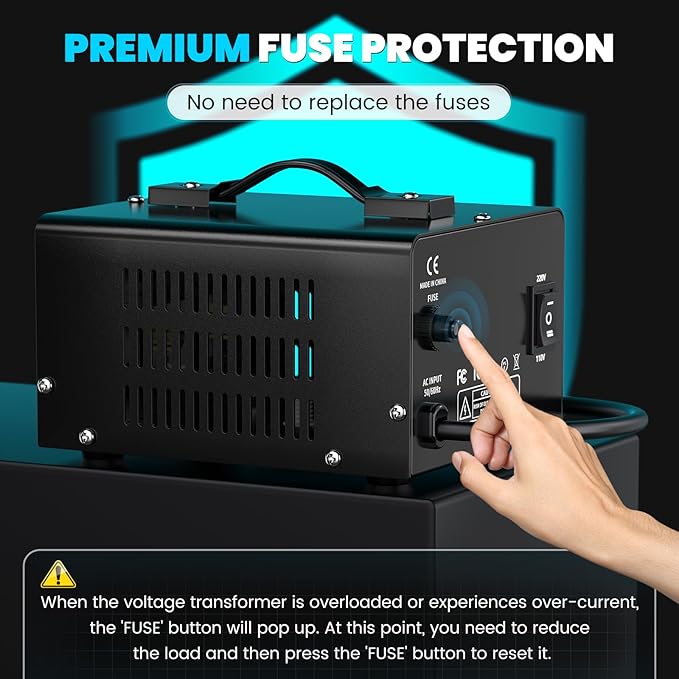 1500W Voltage Converter Transformer Step Up/Down Converter 110/120 Volt - Image 7