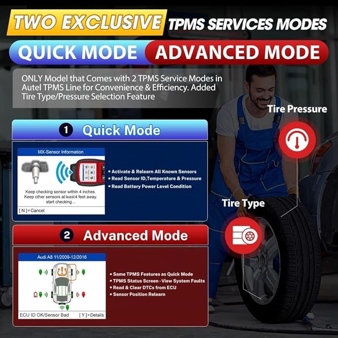 2026 Autel MaxiTPMS TS508WF KIT TPMS Programming Tool, WiFi Ver. of TS508K - Image 3
