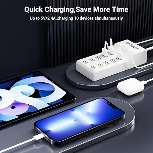 USB Charging Station 50w10A 10-Port Charger, Compatible - Image 6
