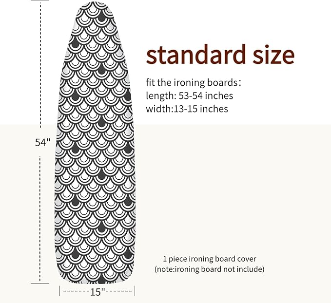 Bumkimue Ironing Board Cover and Pad, Standard Size 15x54 Inches, Heavy Duty - Image 2