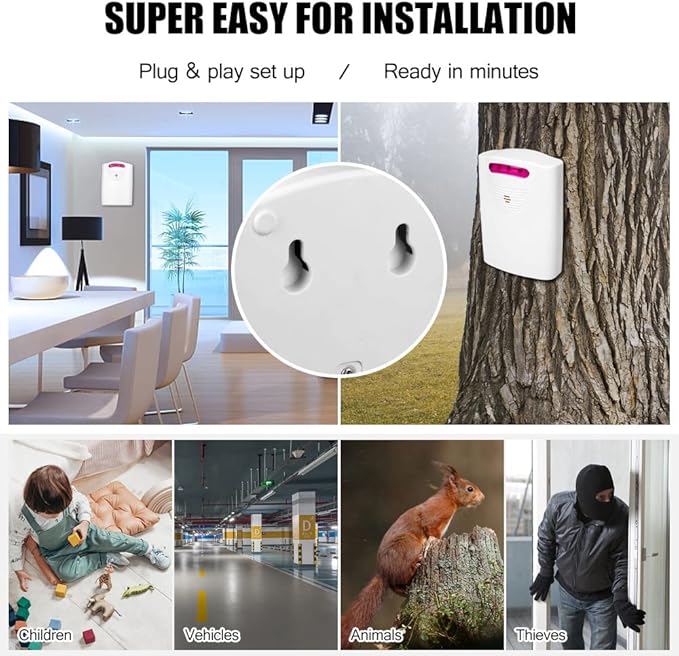 Wennzy Multifunctional Wireless Driveway Alarm IR Motion Sensor Alarm Doorbell - Image 5