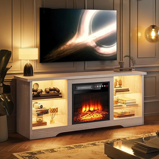VITESSE 58 Inches Fireplace TV Stand by Vitesse