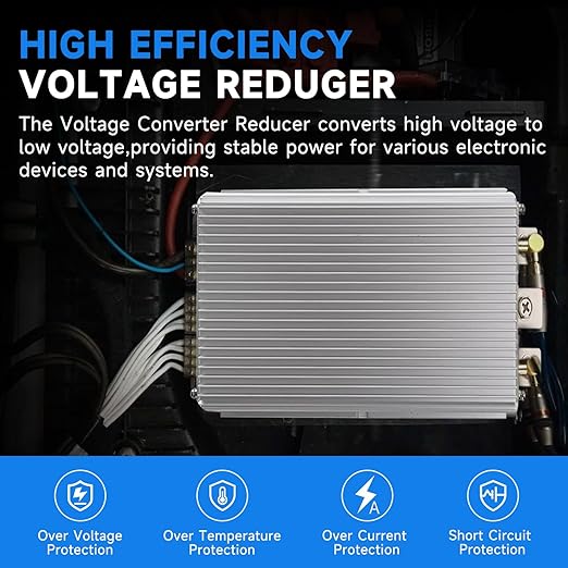 HUGEBO 60A 720W Voltage Converter Reducer 48V/36V to 12V, Converter Voltage - Image 3