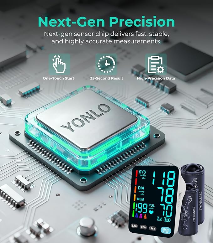 YONLO Blood Pressure Monitor, Automatic Upper Arm Blood Pressure Monitors - Image 2