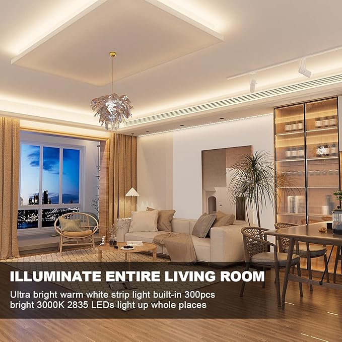 MY BEAUTY LIGHT LED Strip Lights Warm White, 16.4ft Dimmable LED Light Strip - Image 2