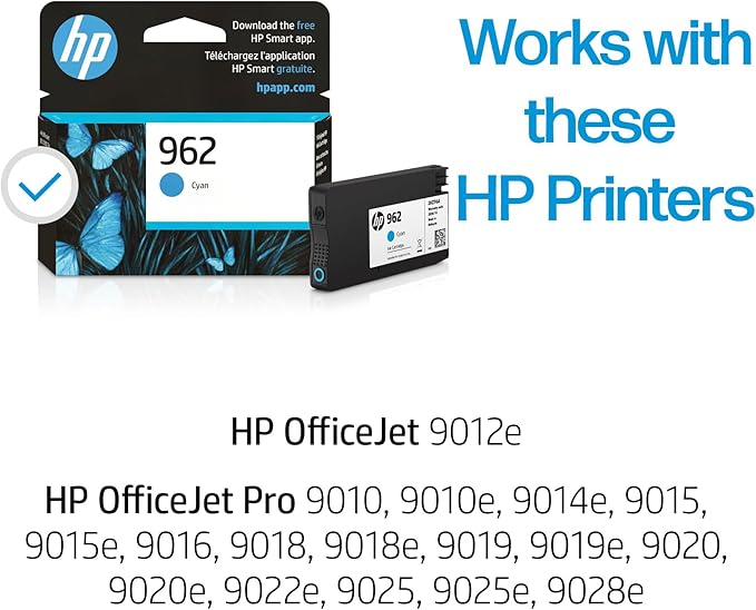 HP 962 Cyan Ink Cartridge | Works - Image 2