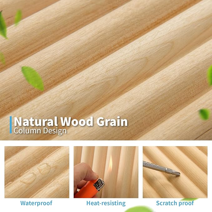 Art3d 4 Pc 96"x5.7" Wood Slat Wall Panel - Image 3