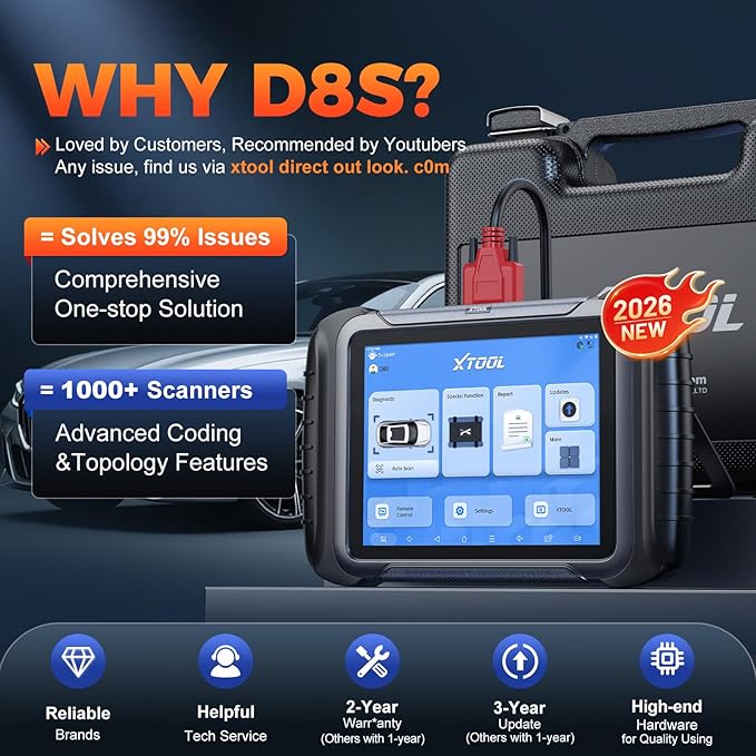 XTOOL D8S Bidirectional OBD2 Scanner - Image 9