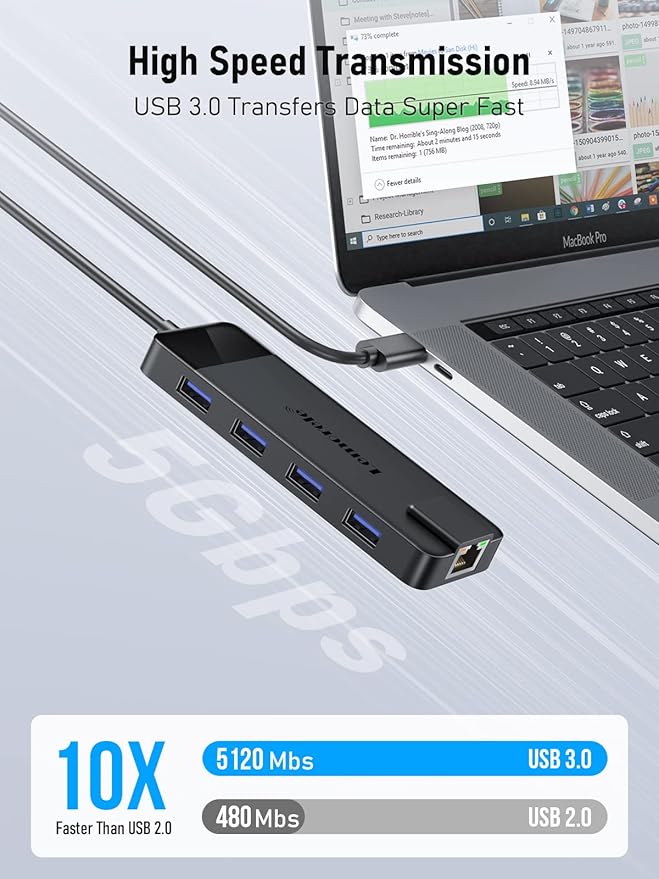 Lemorele USB C Hub Multiport Adapter 10-in-1 USB C Dongle - Image 5