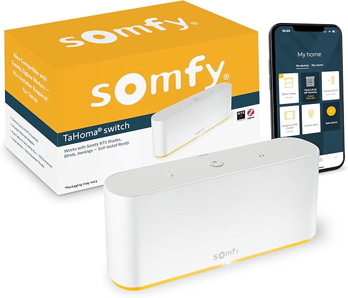 Somfy TaHoma Switch Hub for RTS Motors – App & Voice Control – Scenes & by SOMFY