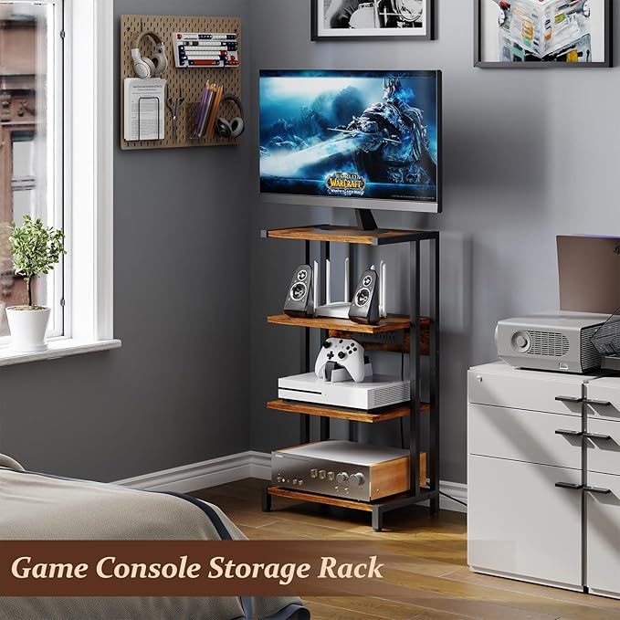 X-cosrack 16.5" Small 4-Tier AV Media Stand - Image 8