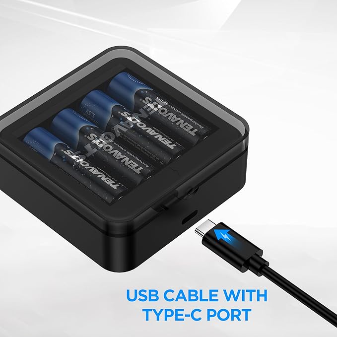TENAVOLTS 1.5V Lithium Rechargeable AA Batteries, AA Battery - Image 2