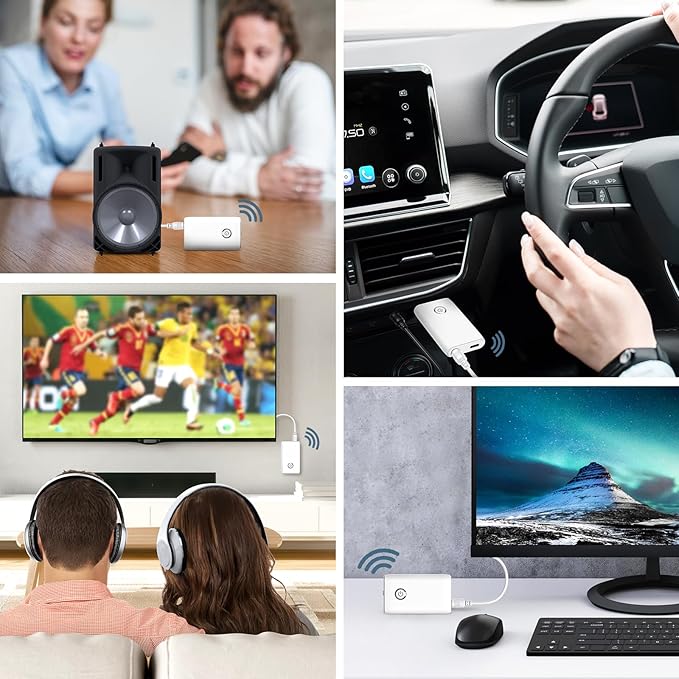 Ankilo Upgraded Bluetooth 5.3 Transmitter Receiver, 2 in 1 Wireless Bluetooth - Image 6