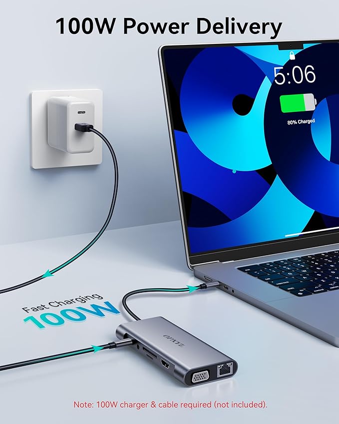 OPXYL 11-in-1 USB C Hub Multiport Adapter, USB C Docking Station - Image 3