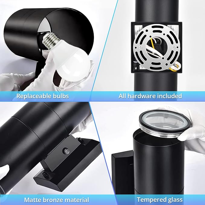 wowlite Dusk to Dawn Outdoor Light Fixture, Up and Down Lights Outdoor Lights - Image 7
