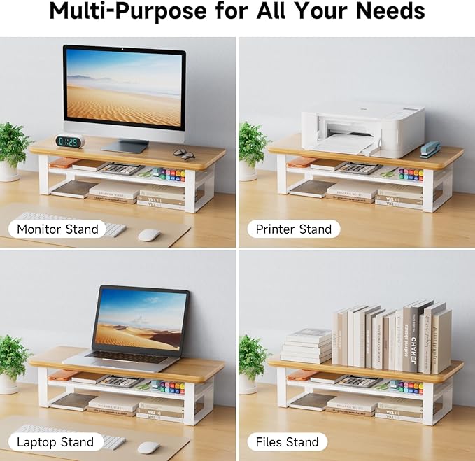 NestNeat Monitor Stand Riser, 24 Inch Computer Monitor Stand - Image 7