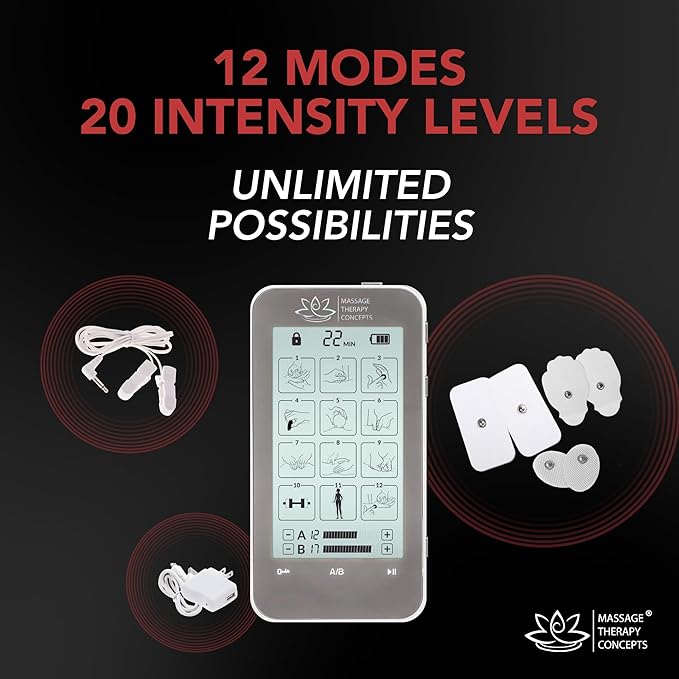 Massage Therapy Concepts Deluxe TENS Unit Muscle Stimulator & Accessories - Image 5