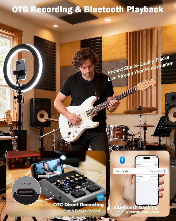 JOYO 10W Electric Guitar Combo Amp Multi-Effects Pedal Portable Amplifier - Image 6