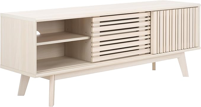 SAFAVIEH ESMA TV Stand for up to 65" Flatscreen – Bleached White, Sliding Doors - Image 11
