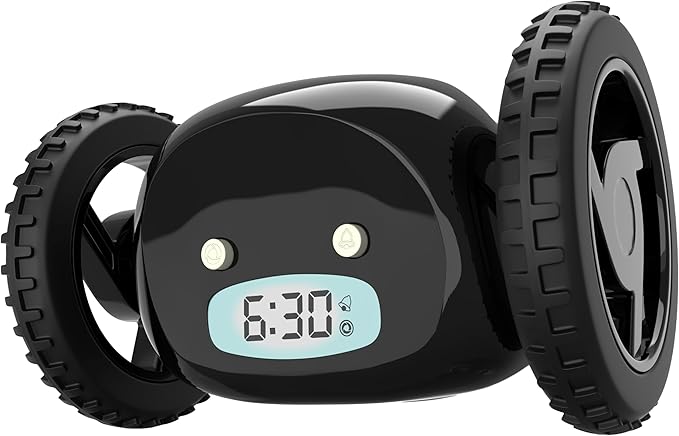 CLOCKY Extra Loud Alarm Clock for Heavy Sleepers on Wheels Rolls Runaway - Image 9