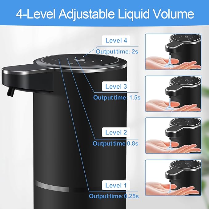 Automatic Liquid Soap Dispenser, 4 Level Adjustable Liquid Dispenser, - Image 3