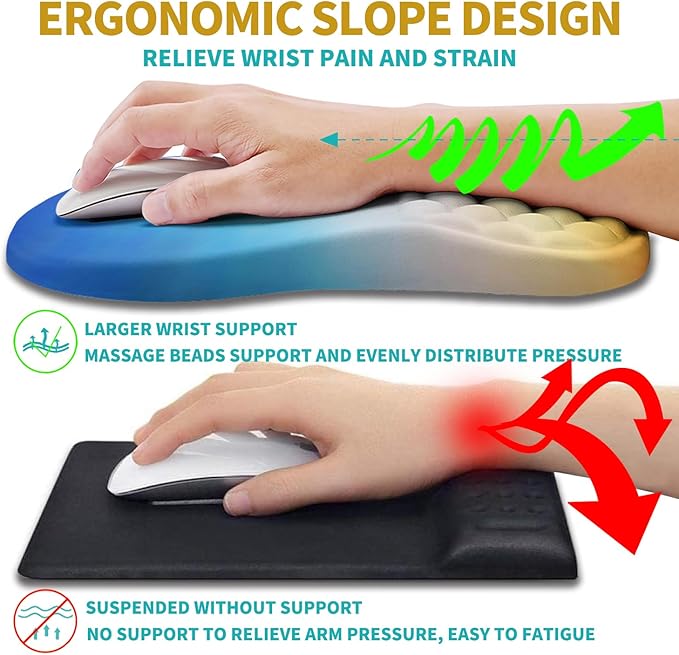 Hokafenle 2 in 1 Ergonomic Mouse Pad Wrist Support & Wrist Rest - Image 5
