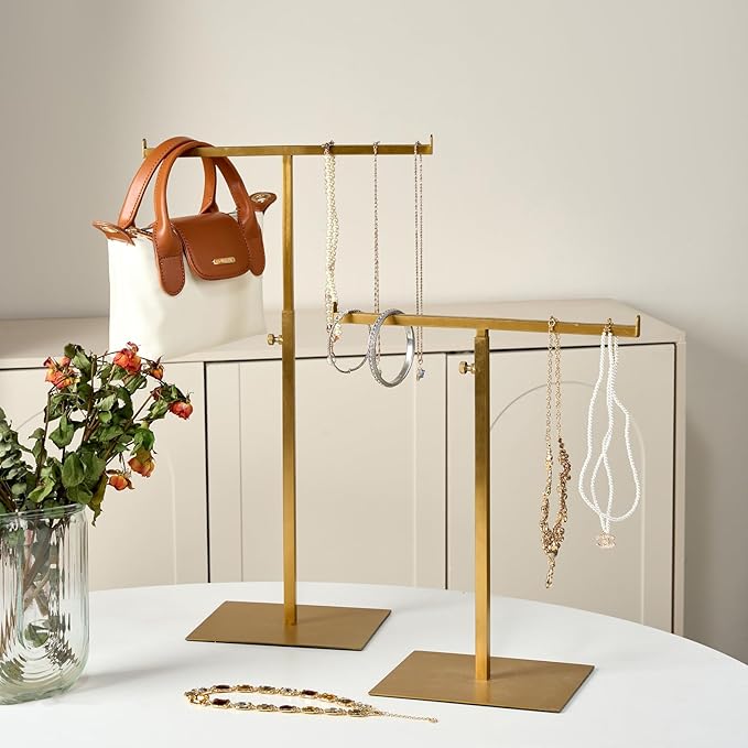 MCKECHSION Display Stand Stainless Steel Jewelry Towers Bag Stand Tabletop - Image 2