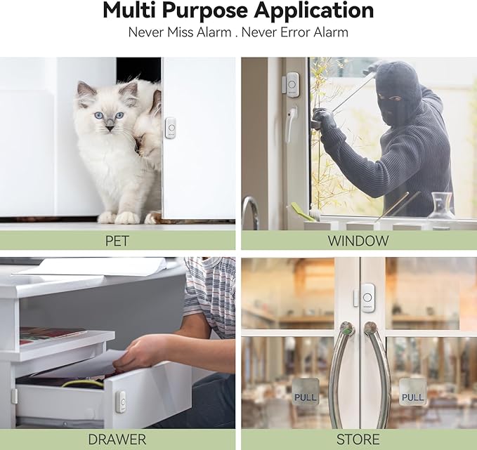 Door Alarms for Kids Safety, VOXON Window Alarm Door Alarm for Home Security - Image 7