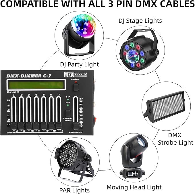 Ygybeyond DMX-C7Controller, Controller, Stage Lighting Equipment & Accessorie - Image 4
