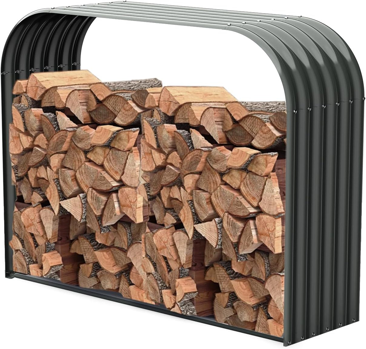 anleolife trio 54" wide outdoor firewood rack with, main product view