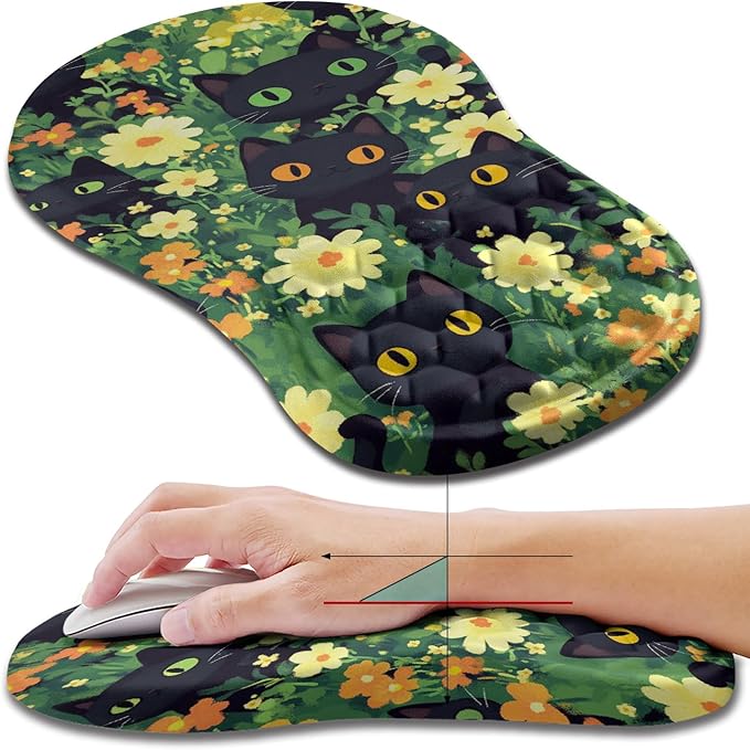 Hokafenle Ergonomic Mouse Pad Wrist Support, Wrist Rest Mousepad by Hokafenle