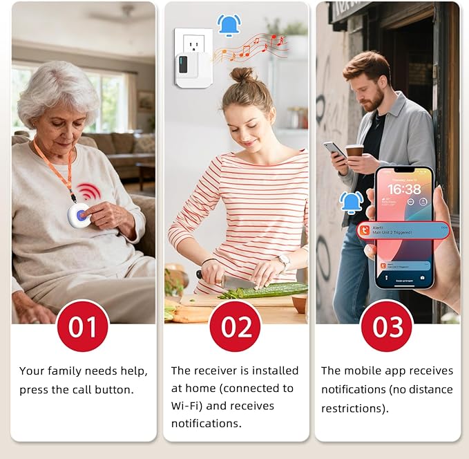 CallToU Wi-Fi Wireless Caregiver Pager Call Button - Image 2