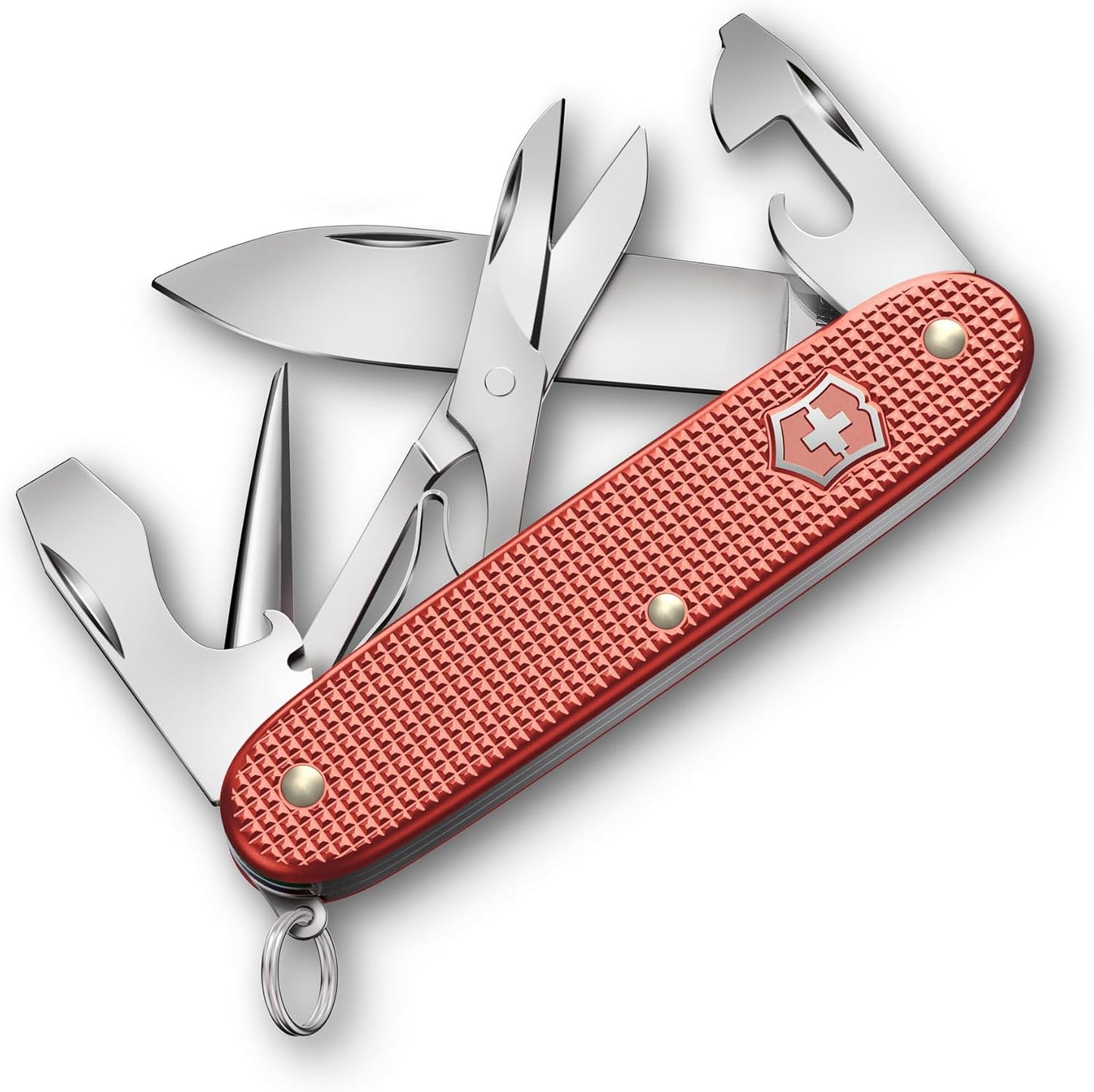 Victorinox Swiss Army Knife Pioneer X Alox Limited Edition 2025, Multitool, Swiss Army Knife, 9 Functions, Blade, Screwdriver, Red