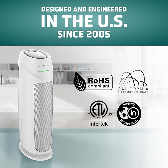 GermGuardian Air Purifier for Home, for Wildfire Smoke, Mold Spores, Large - Image 4