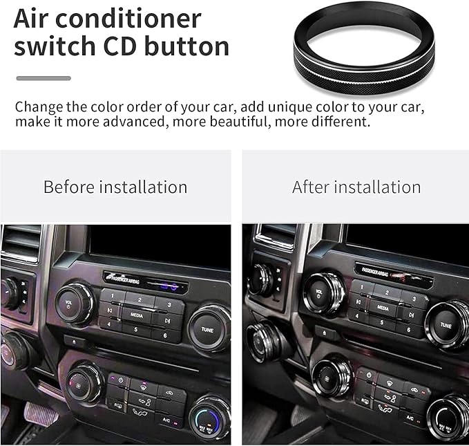 Knob Cover for F150 AC Climate Control Switch/Trailer/4WD/VOL/Tune Button - Image 5