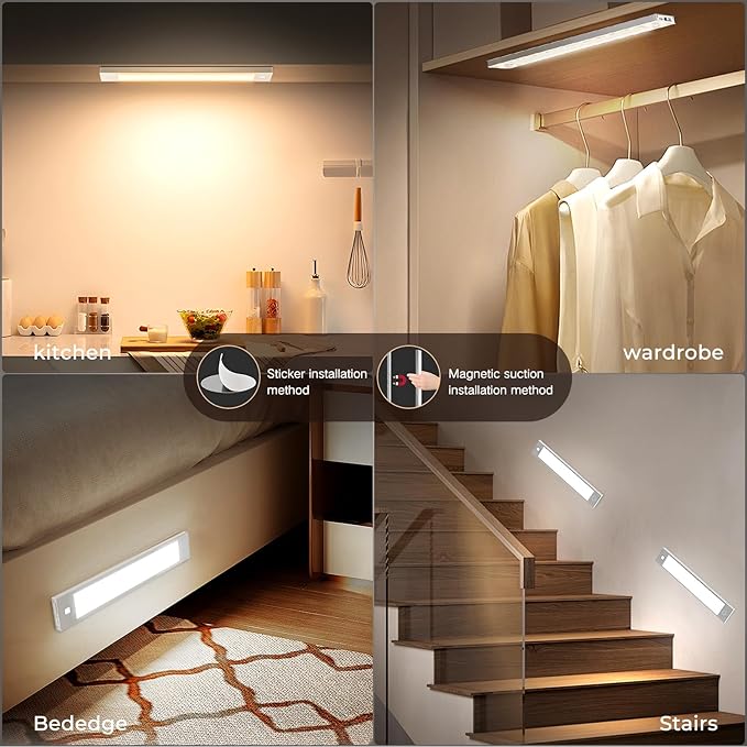VST 72 LEDs Motion Sensor Lights Indoor 3 Color Temps, Dimmable Under Cabinet - Image 6