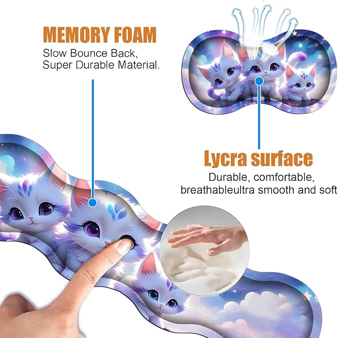 4 in 1 Ergonomic Keyboard Wrist Rest & Mouse Pad Wrist Rest Set, Large XXL - Image 5
