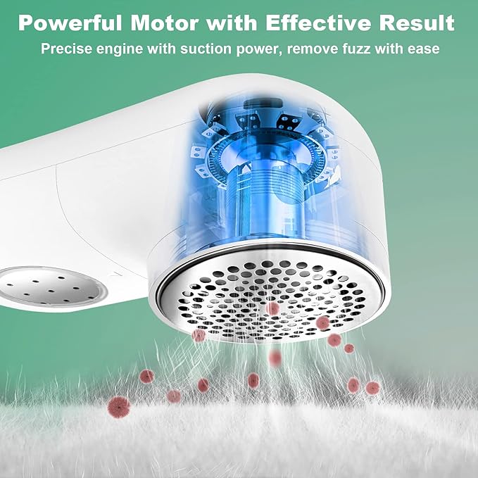 Garstor Fabric Shaver, Electric Lint Remover, USB Rechargeable Sweater Shaver - Image 2