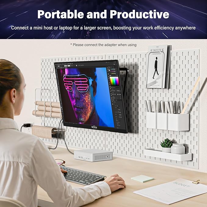 2K 180Hz Portable Gaming Monitor, 23.8" 2560x1440 QHD Fast IPS ∆E<2 100% sRGB - Image 7