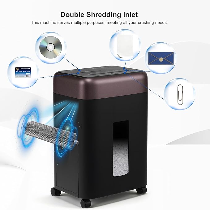 P-7 High Security Paper Shredder, 8-Sheet Micro Cut, 60-min Runtime, 9.2 - Image 3