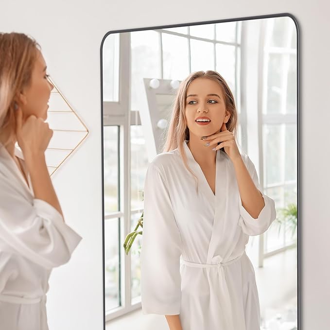 36" x 48"Bathroom Mirror, Matte Black Wall Mirror - Image 4