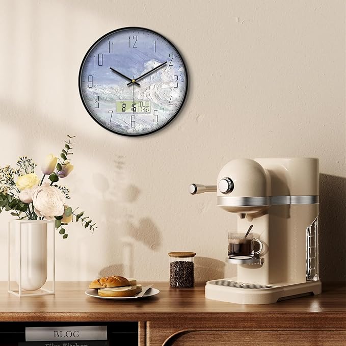 SCOAGE Digital Wall Clock Battery Operated - Image 4