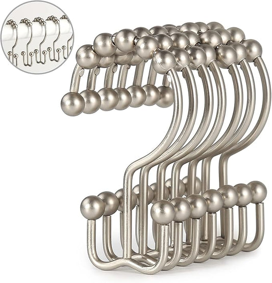 Shower Curtain Hooks, Goowin Shower Curtain Rings, Stainless Steel Shower by Goowin