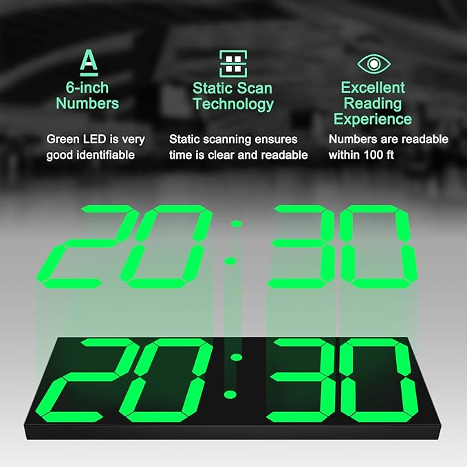 CHKOSDA LED Large Digital Wall Clock, Oversize Wall Clock - Image 5
