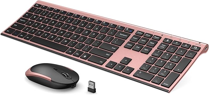 Wireless Keyboard and Mouse, Vssoplor 2.4GHz Rechargeable Compact Quiet by VssoPlorWirelesskeyboardMouse