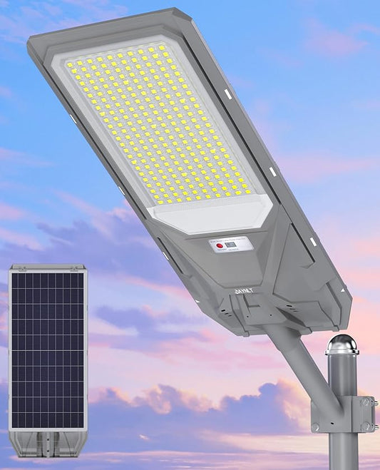 JAYNLT X-12000W Solar Street Lights, 6500K Commercial Parking Lot Light Dusk to by JAYNLT