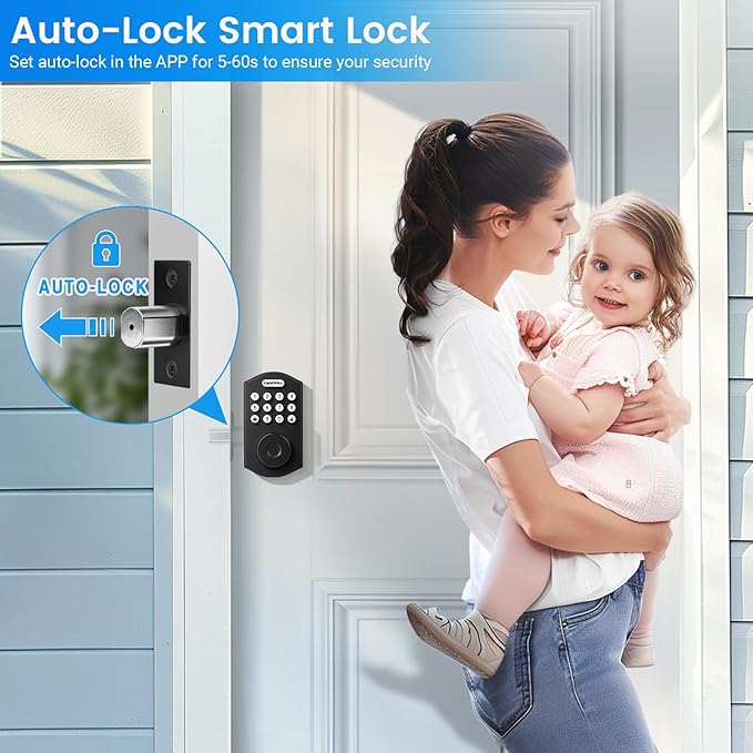 KNOBWELL Fingerprint Door Lock, Smart Keypad Deadbolt, Keyless Entry Lock - Image 7