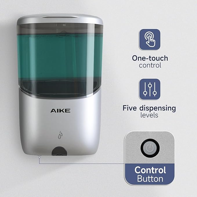 AIKE Liquid Automatic Wall Mount Soap Dispenser, Battery Operated Model AK1216 - Image 5