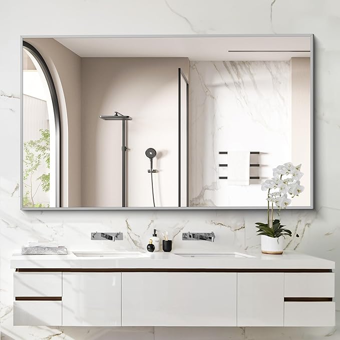 36x55inch Bathroom Mirror, Large Rectangular Wall Mirrors - Image 8